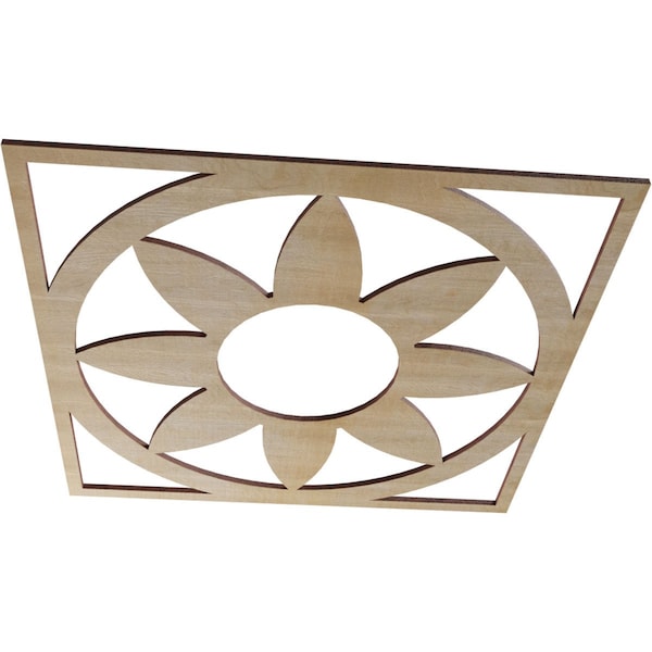 Blume Wood Fretwork Pierced Ceiling Medallion, Hickory, 18OD X 6 1/4ID X 3/8T